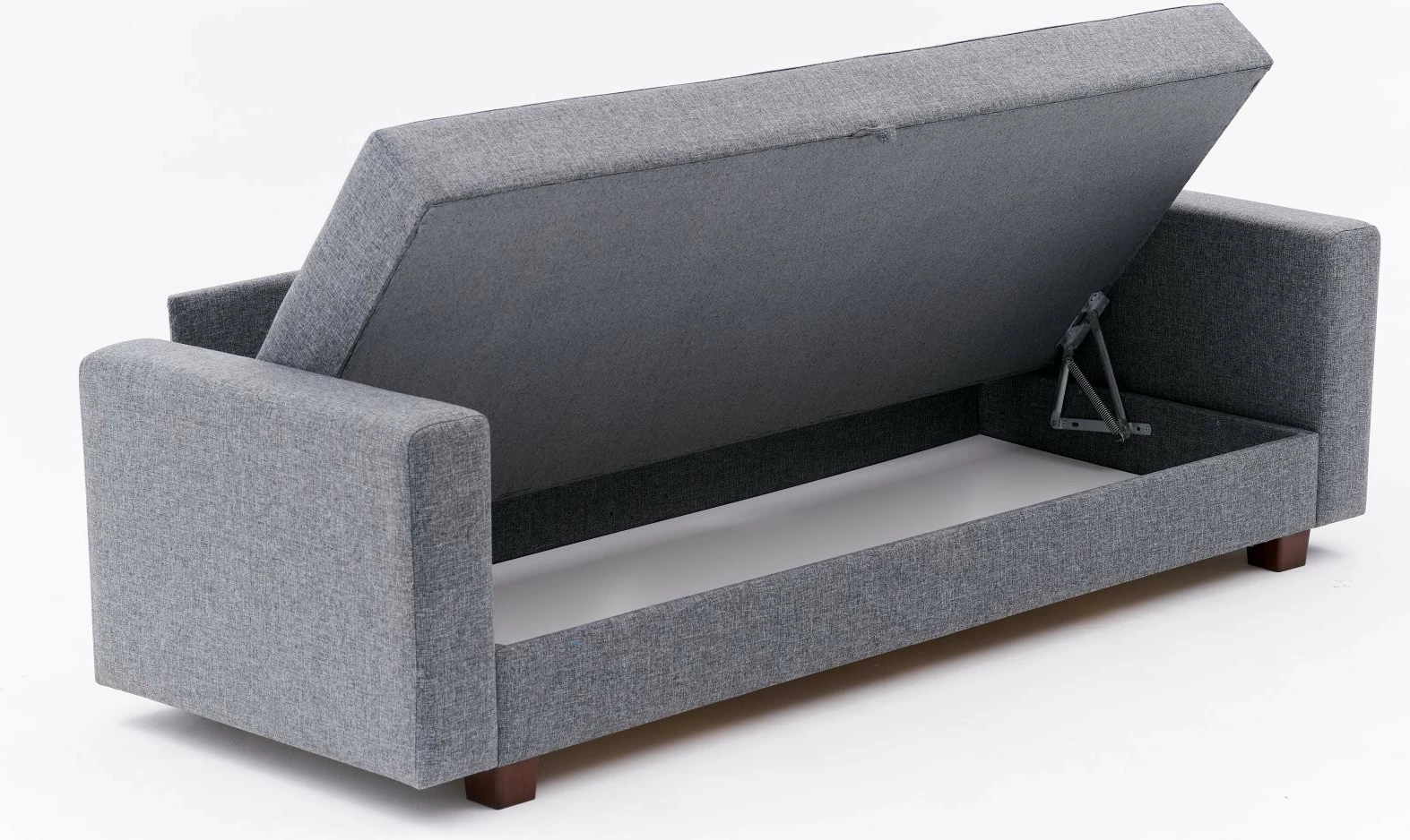 Krevat-divan treshe Atelier del Sofa, Aly, ngjyrë gri
