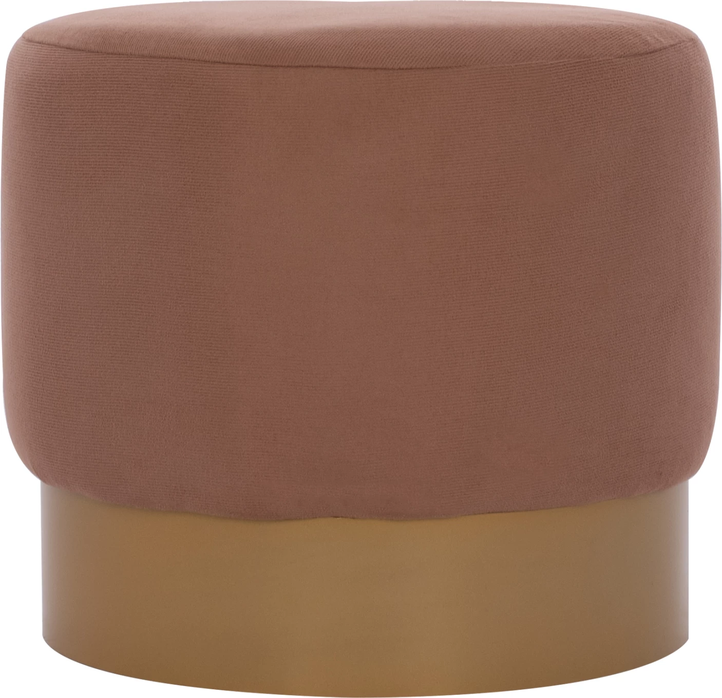 Puf/Karrige cilindrike, ngjyrë kafe, bazë e artë, FH9260.04