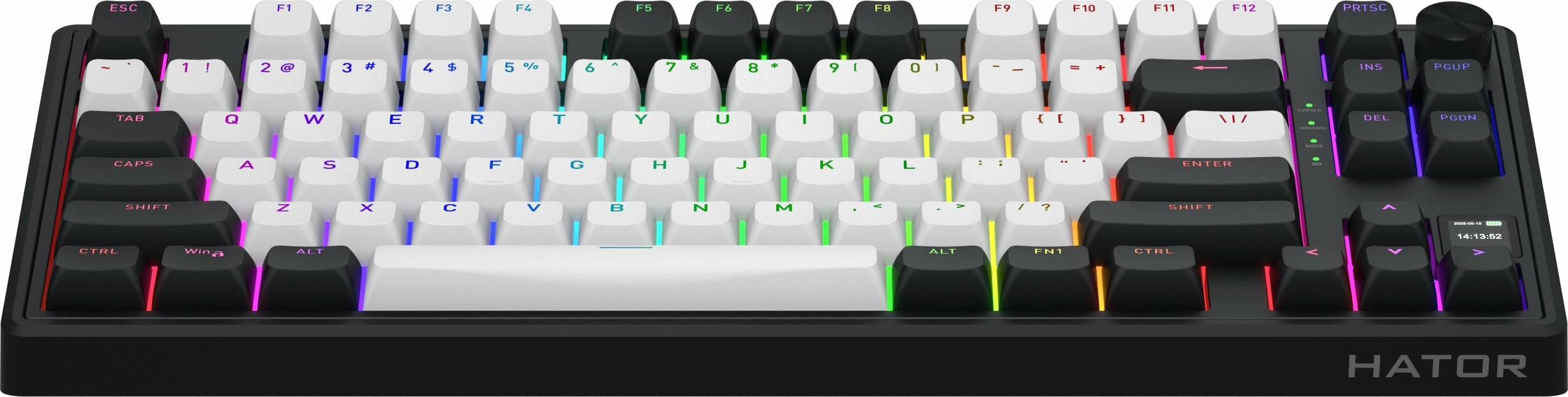 Tastierë gaming Hator Skyfall 80 Mag Ultima 8K Wireless (HTK3880), TKL 80%, switch magnetik Aurum Ice, RGB, US layout, e bardhë 2