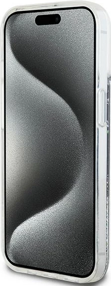 Mbështjellës DKNY Liquid Glitter Big Logo për iPhone 14/15/13, 6.1", i zi