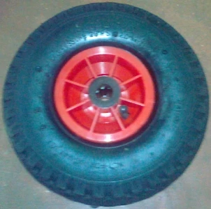 Gomë rrote Union UI307 3.00-4 4PR me felne PVC fi20 e zezë/kuqe