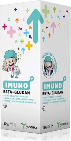 Suplement i lëngshëm ushqimor Yasenka Imuno Beta Glucan Junior, 125 ml