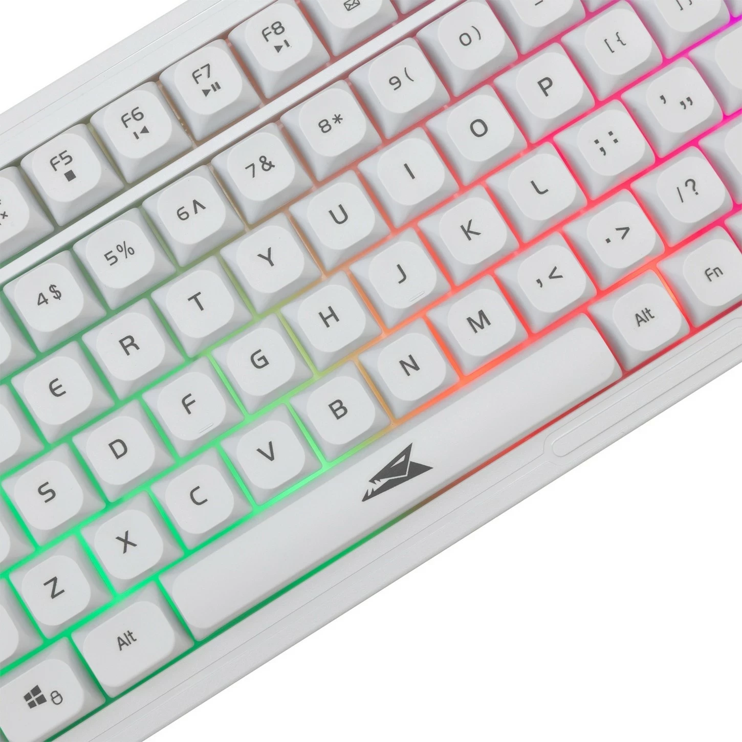 Tastierë me maus Baracuda Orca BGC-011, RGB, full-size, bardhë