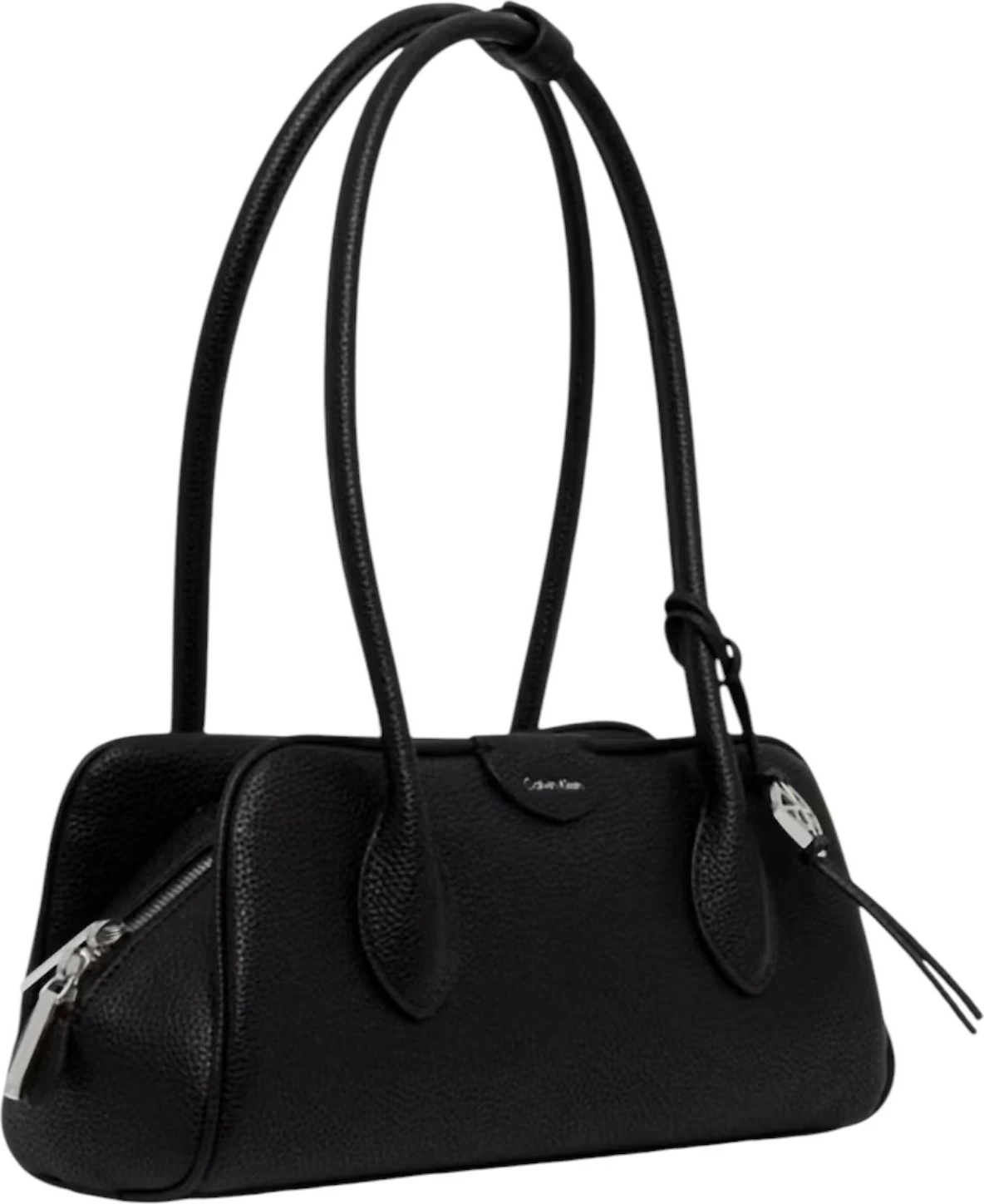 Çantë krahu Calvin Klein Emblem Trio Pebble LV04F3743G për femra, e zezë