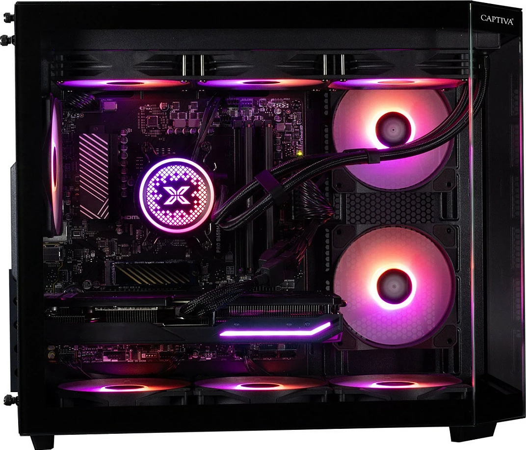 Kompjuter Gaming Captiva R90-031, Ryzen 7 5700X, 32GB RAM, 1TB SSD, GeForce RTX 5070 12GB, Windows 11, i zi me RGB