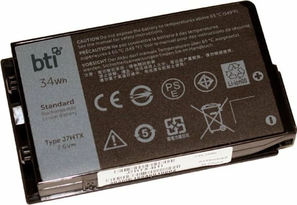 Bateri laptopi Triton BTI J7HTX 34Wh 7.6V Li-ion për Dell Latitude 12 7220, e zezë