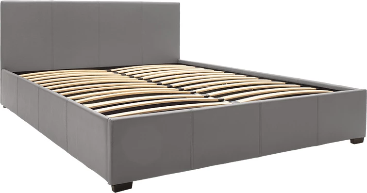 Krevat dopio Norse PU me hapësirë ruajtëse ngjyrë gri matte 160x200cm