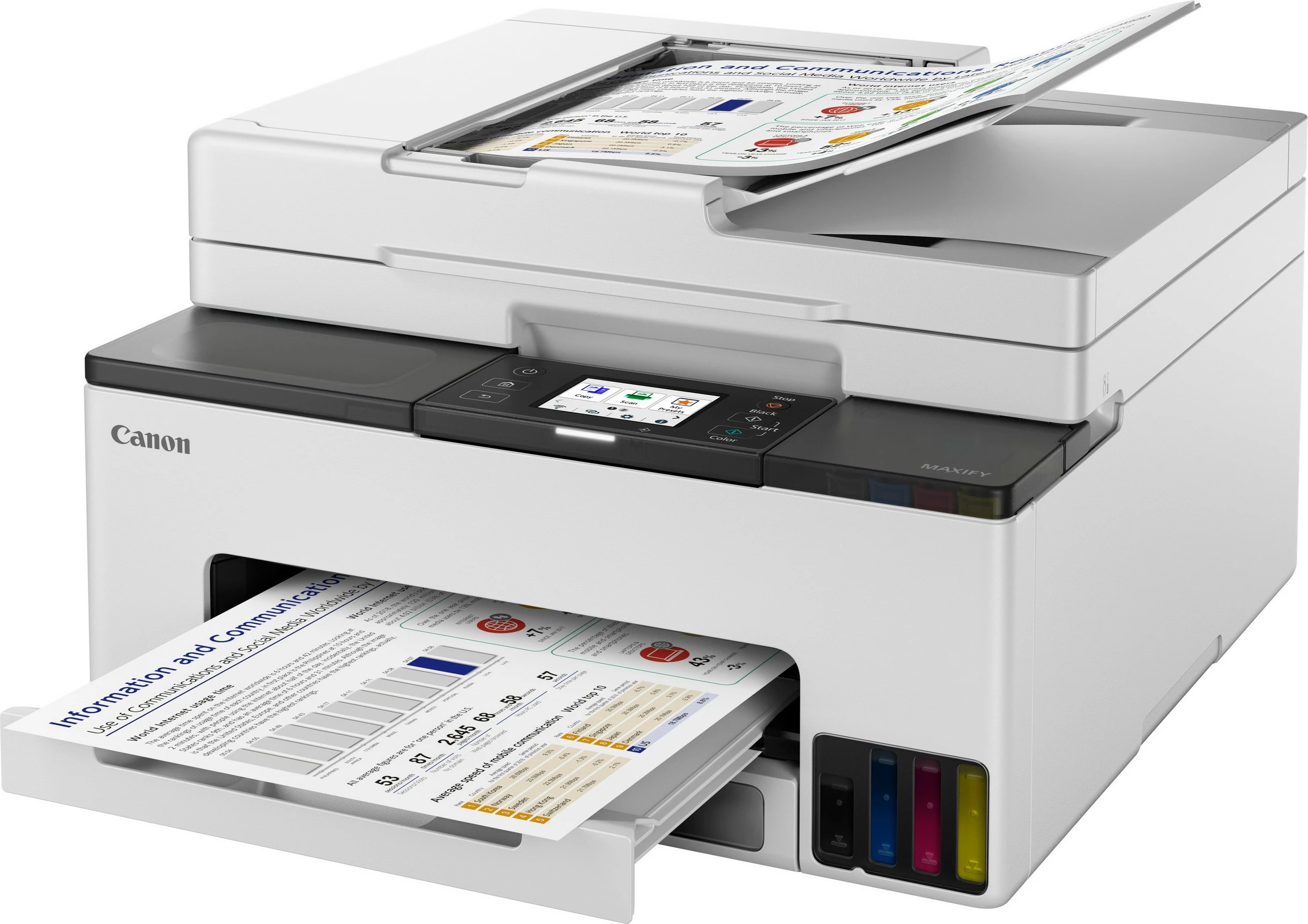 Printer Canon MAXIFY GX2050, Inkjet, Printim me ngjyra, 600 x 1200 DPI, Kopjim me ngjyra, A4, E zezë, E bardhë