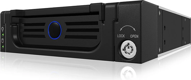 Kornizë hot-swap ICY BOX, 5.25" bay, për 1x HDD/SSD SATA/SAS 6 Gbit/s, e zezë