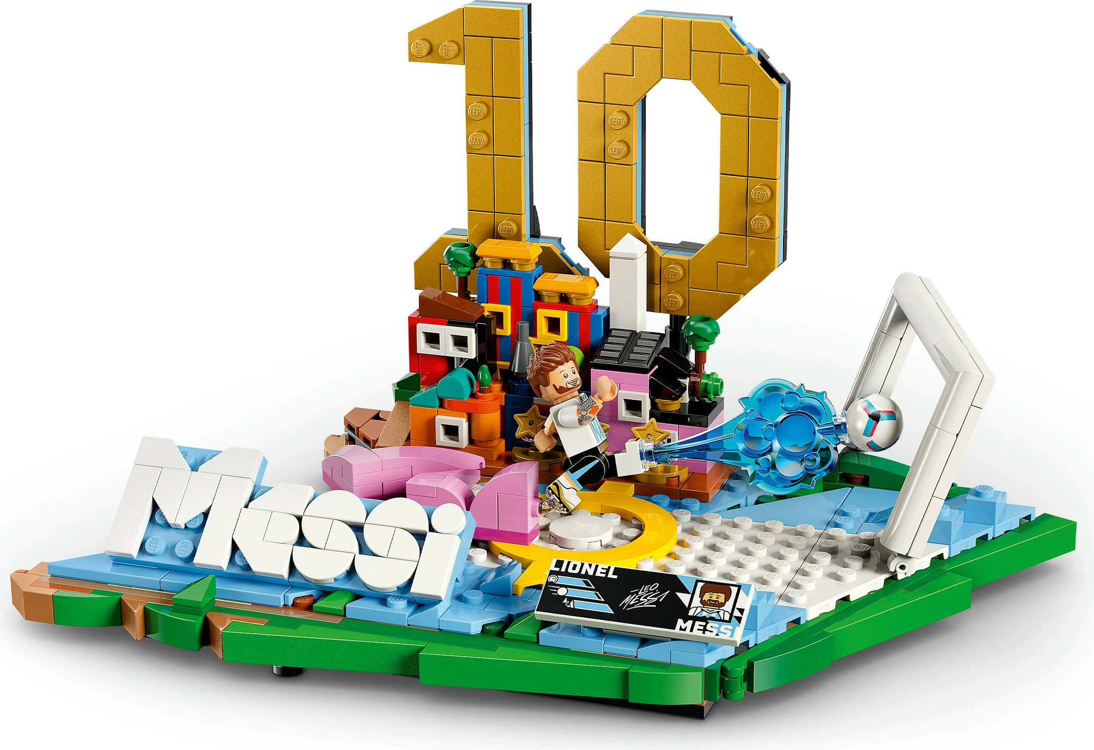 Set ndërtimi LEGO 43011 Lionel Messi Football Highlights, 500 copë, multikolor