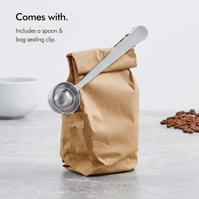 Kafetierë VONSHEF 1000115 650 ml (6 filxhana), inox satin, me lugë 2-në-1