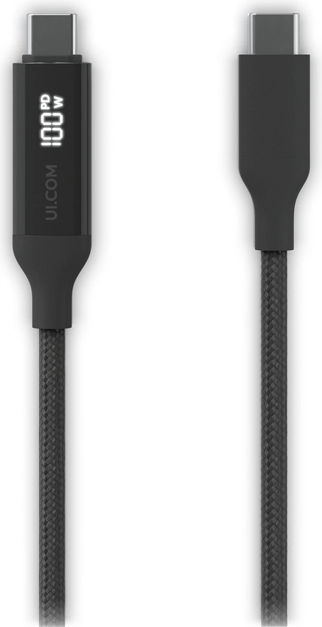 Kabllo USB-C Ubiquiti UACC-Cable-USB-100W-2M-BK, 2 m, USB PD 100 W, me ekran, e thurur, e zezë/gri