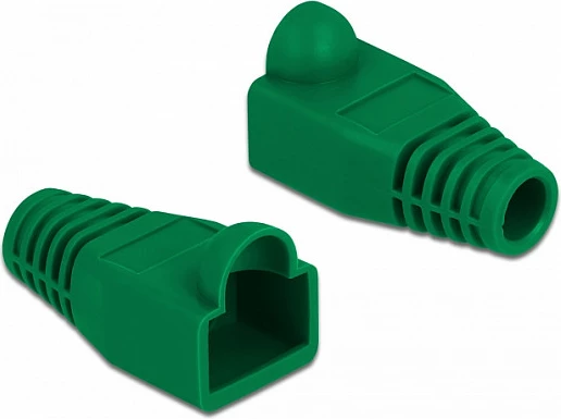 Kapak mbrojtës strain relief për prizë RJ45 DeLOCK, 20 copë, gomë, i gjelbër