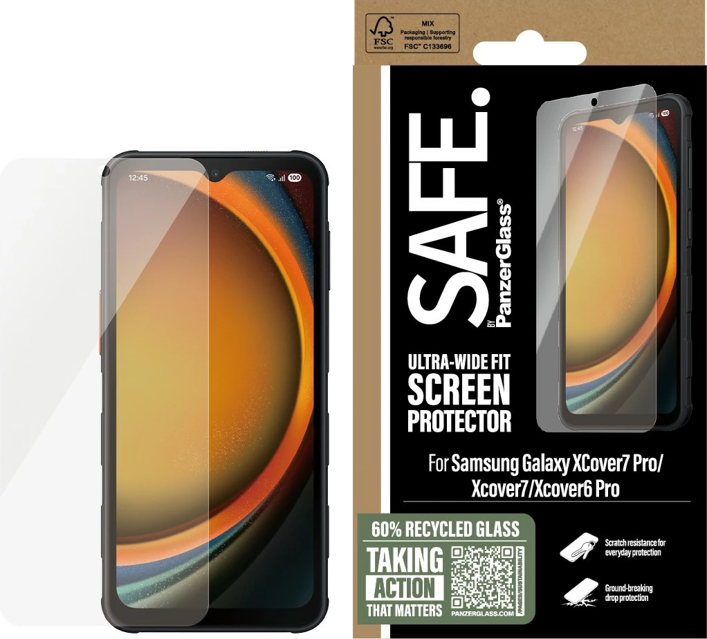 Mbrojtës ekrani PanzerGlass SAFE për Galaxy Xcover7 Pro/Xcover7/Xcover6 Pro