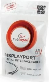 Kabllo Gembird CC-DP2-6 DisplayPort, 1.8 m, e zezë