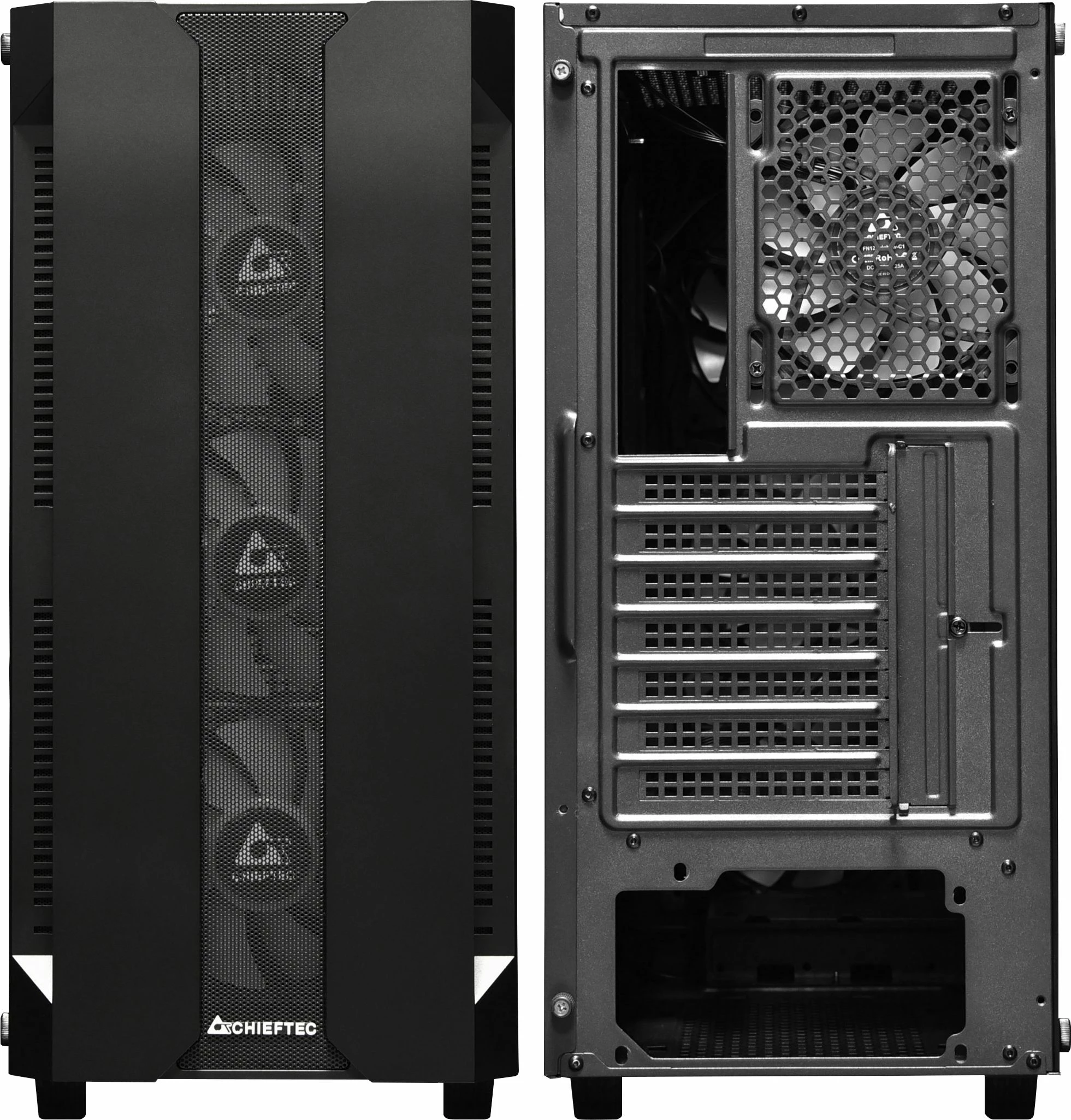 Kasë Chieftec Hunter GS-01B-OP Midi Tower ATX, A-RGB, pa furnizues rryme, e zezë