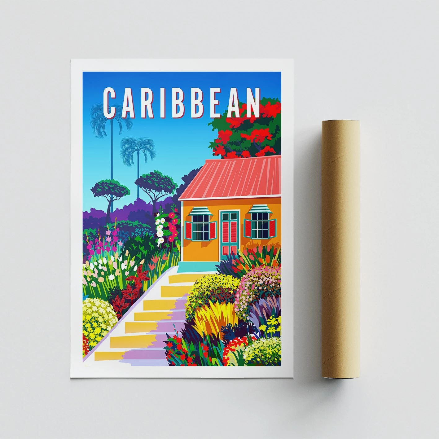 Poster A4, Caribbean, 1998, shumëngjyrësh