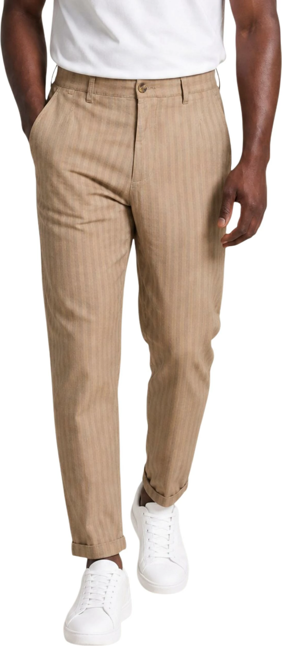 Pantallona për meshkuj Hydra Clothing SLE6PT031214U, kafe balte
