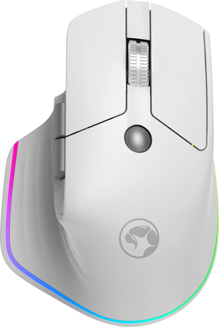Maus wireless Marvo G803 WH, RGB, optik, rechargeable, 1600-4000 DPI, i bardhë