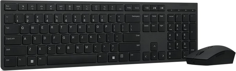 Tastierë + maus wireless Lenovo Professional Rechargeable Combo, e zezë