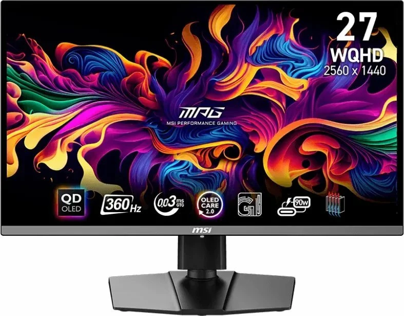 Monitor gaming MSI MPG 271QRX QD-OLED 27\" WQHD 360Hz 0.03ms, ngjyrë e zezë