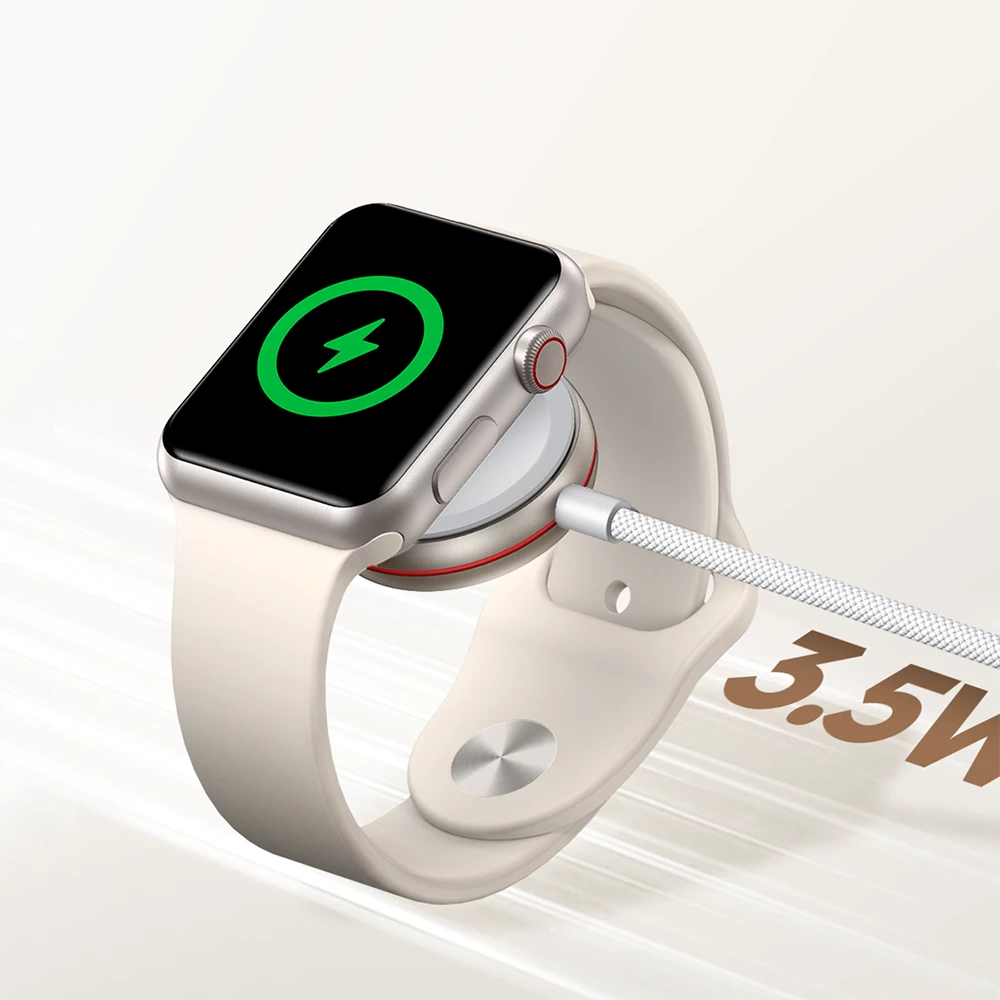 Karikues wireless për Apple Watch Joyroom S-IW011, 1.2m, USB-C, Bardhë