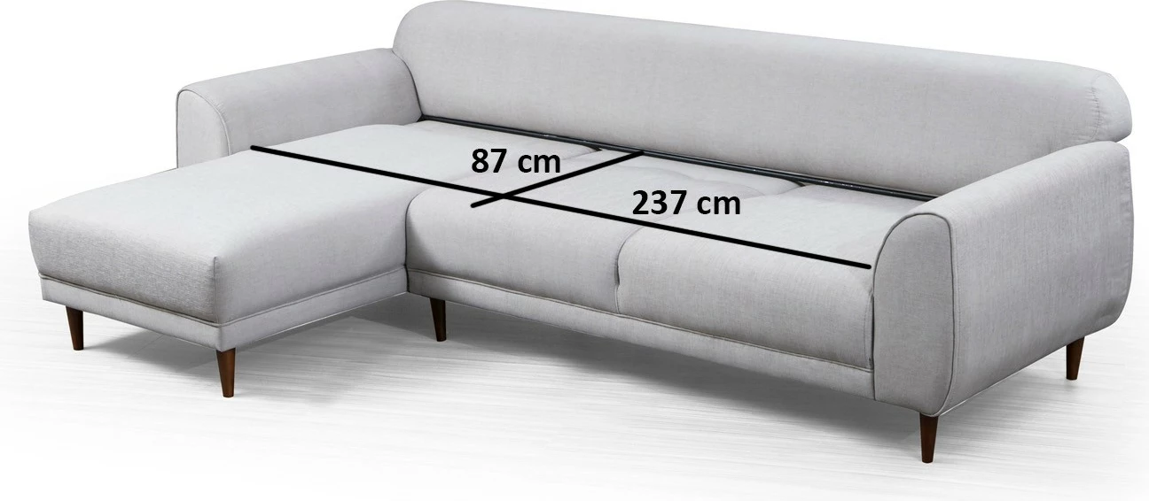 Kënd divan-krevat Atelier del Sofa, këndi majtas (Chl-3R), bezhë