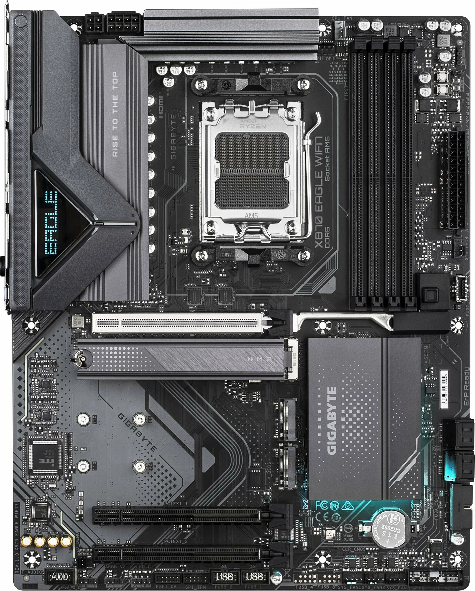 Pllakë amë Gigabyte X870 EAGLE WIFI7 ATX Socket AM5 DDR5 256GB Wi‑Fi 7 me antenë Wi‑Fi