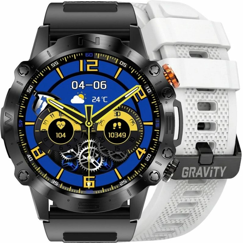 Smartwatch Gravity GT20-8, dy rripa, e zezë