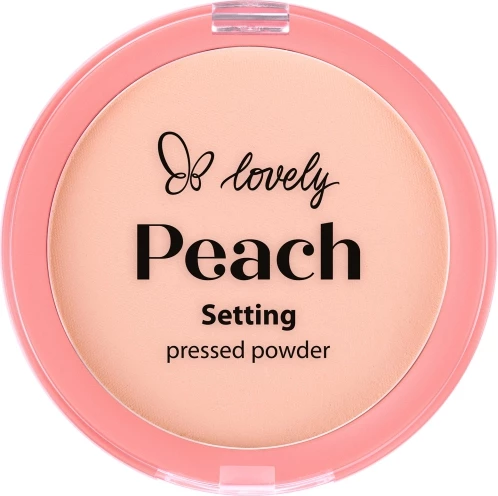 Puder e shtypur Lovely Peach Setting për femra, gjysmë transparente, 7.5g