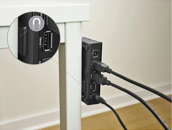 Switch USB DeLOCK 11494, 4x USB 2.0, për 4 kompjuterë, 480 Mbps, i zi