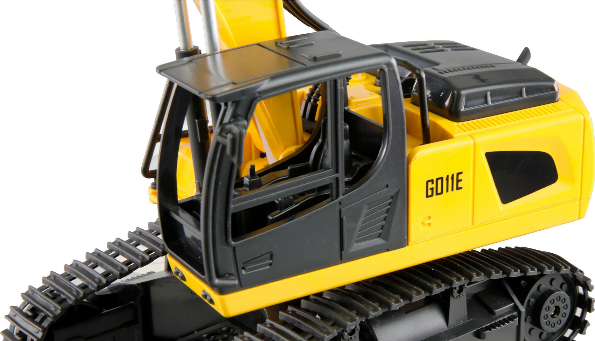 Eskavator RC AMEWI 22710, shkallë 1:24, 2.4GHz, 9 kanale, Li-Ion 500mAh, i verdhë/zi