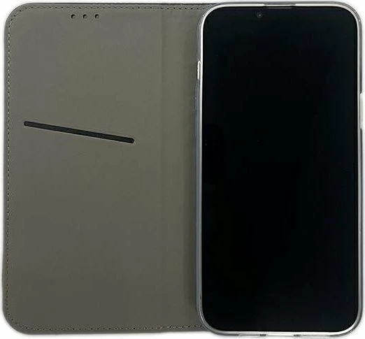 Mbështjellës book NoName për Oppo A98, kapak magnetik, xhep për karta, TPU + lëkurë sintetike, i zi