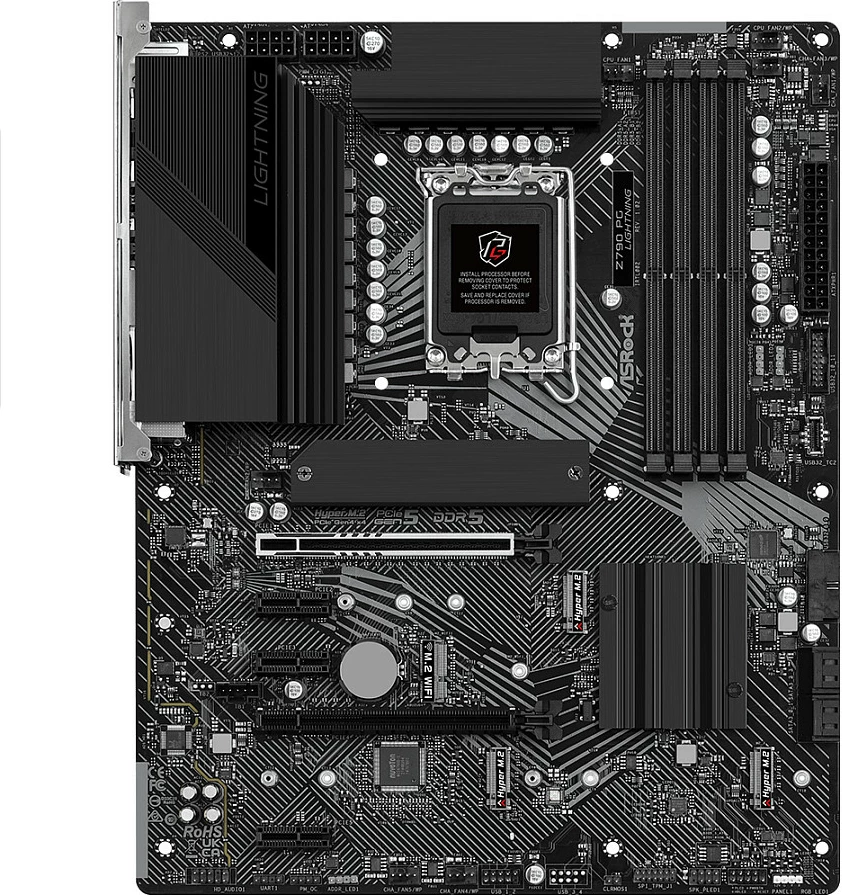 Pllakë amë ASRock Z790 PG Lightning, Intel, LGA 1700, DDR5-SDRAM, 128 GB, DIMM