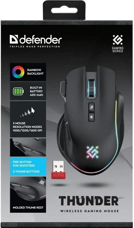 Maus Defender GM-213 Thunder RF 1600dpi 8P, i zi