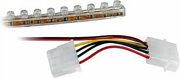 Shirit LED për kasë Lamptron FlexLight Standard, 60 LED, i kuq