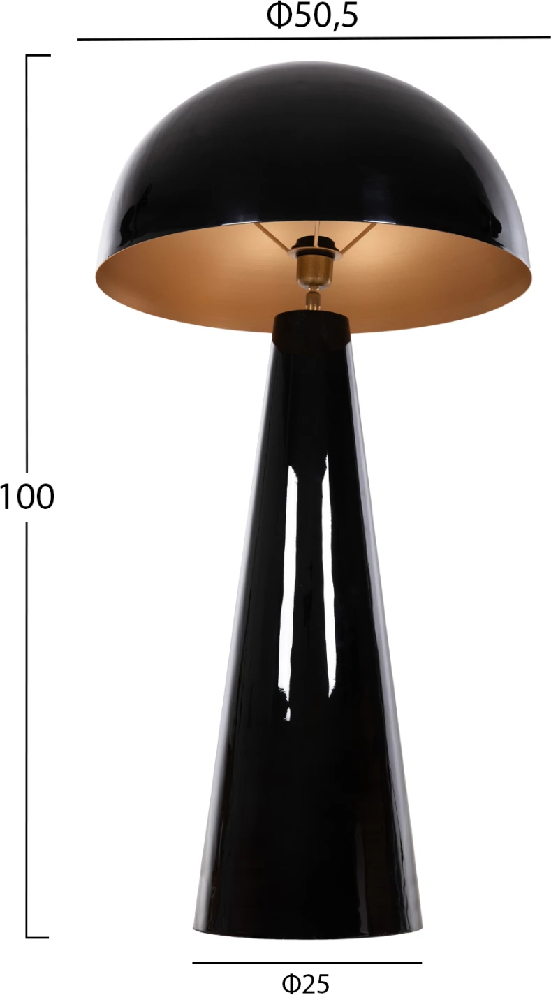 Llambë dyshemeje SMUSH, metalike, ngjyrë e zezë, FH4256.04, Φ50x100H cm