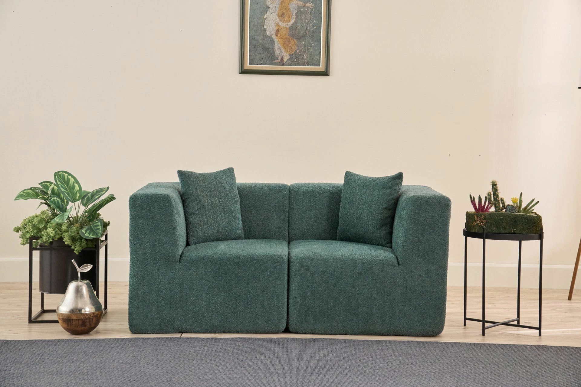 Divan dy vendësh, ngjyrë e gjelbër, Atelier del Sofa, Raks
