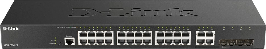 Switch D-Link DGS-2000-28, Managed, 24 porte Gigabit, 4 SFP, Rack 1U