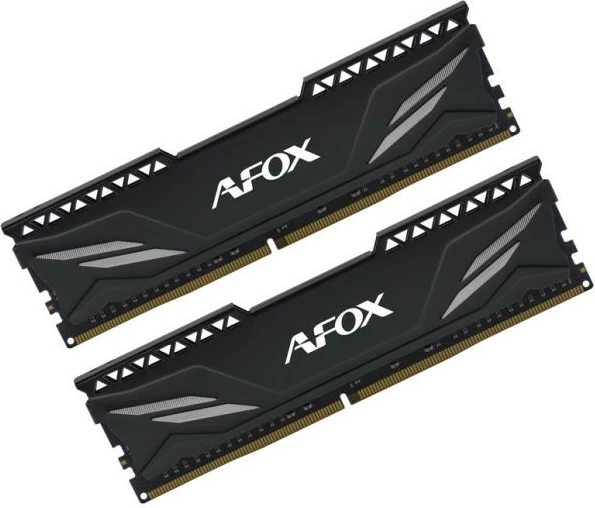 RAM Memorje, AFOX, AFLD432PS1CADB, DDR4 32GB (2x16GB) 3200MHz CL16 XMP 2.0 me radiator, e zezë