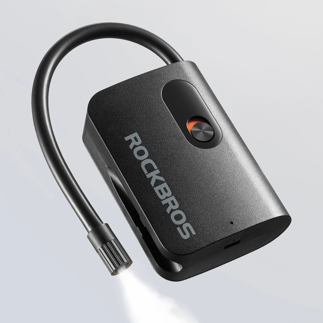 Pompë elektrike pa kabllo Rockbros L1 Mini 70 PSI USB-C zorrë 200 mm Schrader/Presta e zezë