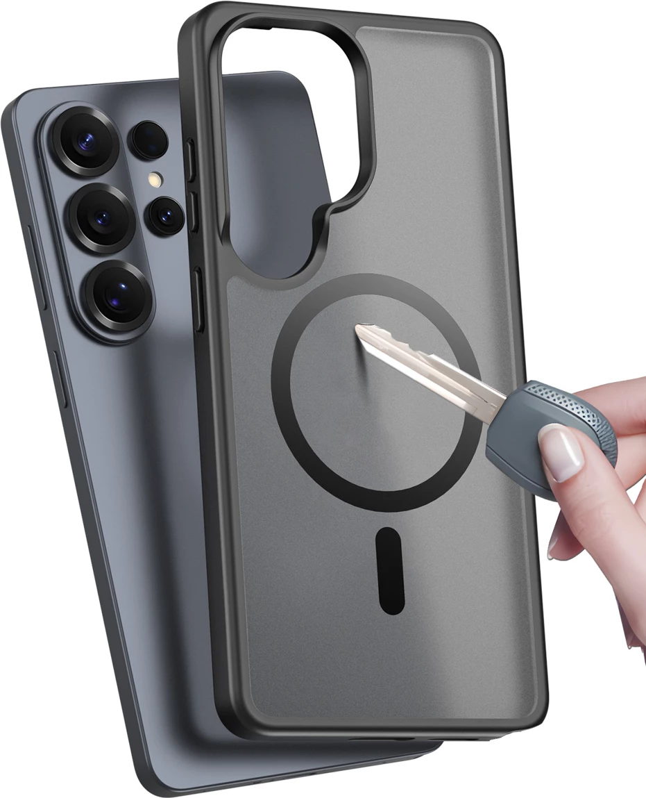 Mbështjellës Dux Ducis Yind për Samsung Galaxy S26 Ultra, MagSafe (38 magnet), PC+TPU, i zi