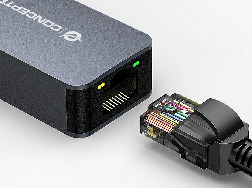 Adapter USB në Ethernet Conceptronic ABBY12G, 2.5G, USB 3.2 Gen 1, Gri