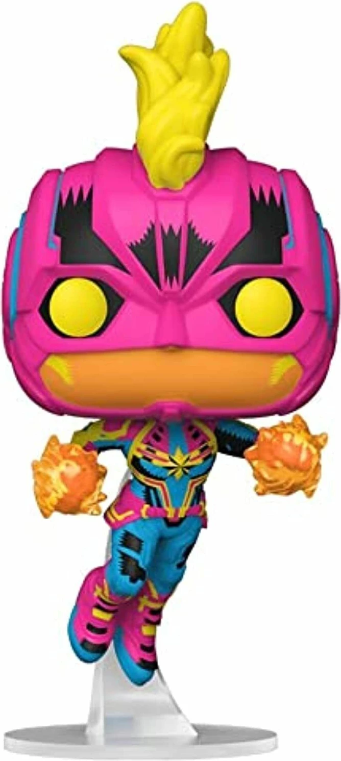 Figurinë koleksionuese Funko POP! Marvel Captain Marvel Blacklight, edicion ekskluziv