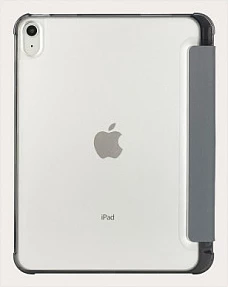 Mbështjellës folio Tucano Satin për Apple iPad 10.9" (10th gen 2022), stand, anti-shock, hirtë/transparent