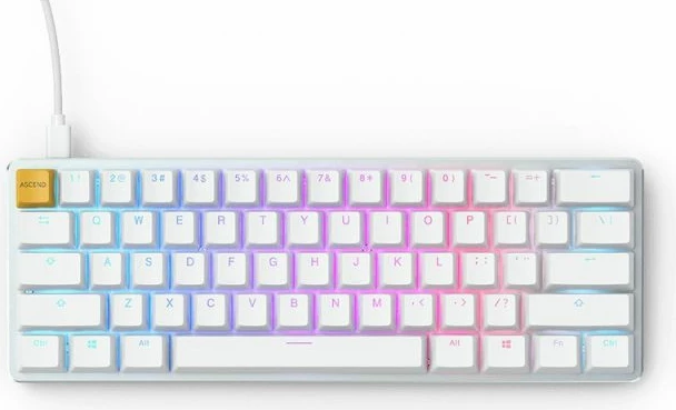 Tastierë mekanike Glorious GMMK, e bardhë/argjendtë