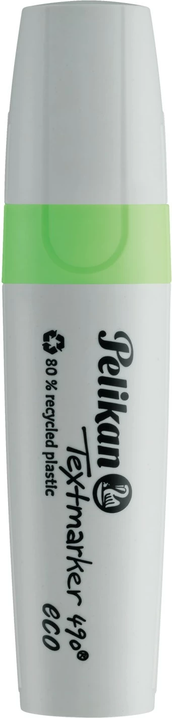 Marker tekstesh Pelikan Textmarker 490 eco, 1 copë, majë shpatule, plastikë e ricikluar, jeshil