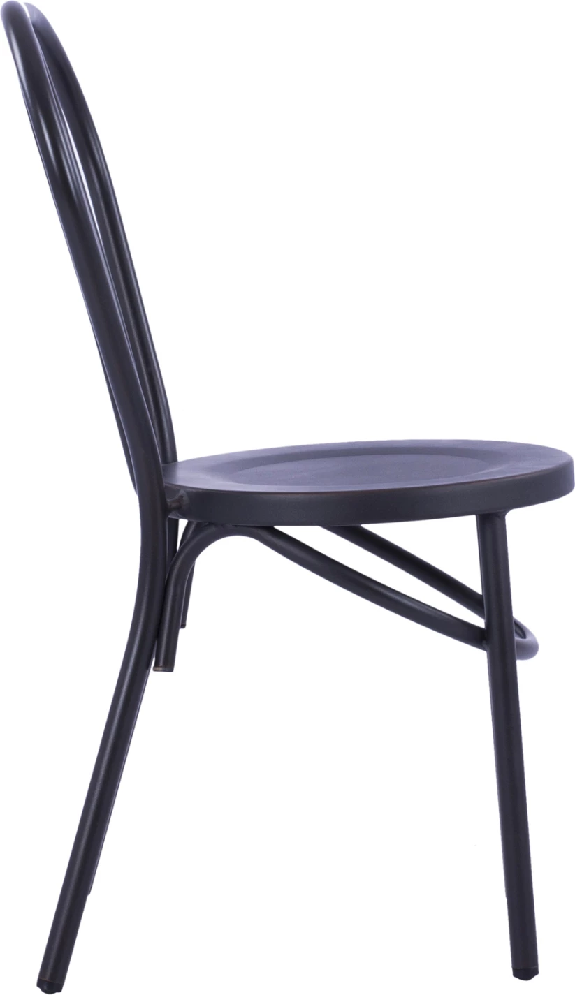 Karrige alumini tip Vjenë, ngjyrë e zezë e ndryshkur, FH5557.01, 42x52x88,5 cm, set prej 6 copë