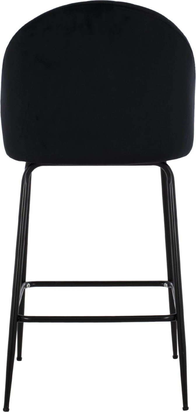 Karrige për bar, ODED, lartësi mesatare, FH8732.14, këmbë metalike & kadife e zezë, 45x53x98 cm, set prej 2 copë