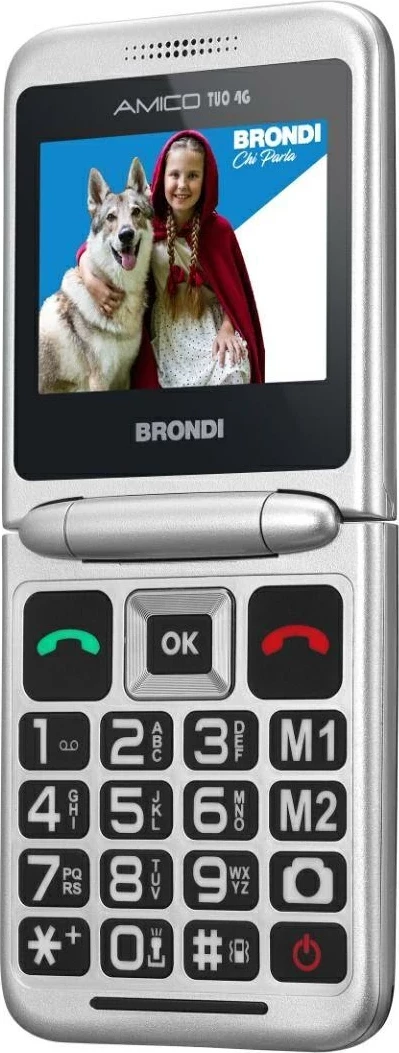 Celular Brondi Amico Tuo 4G, Black Metal